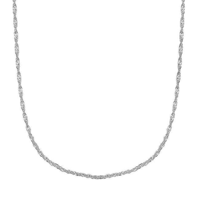 PRIMROSE Sterling Silver Singapore Chain Necklace, Womens Product Image