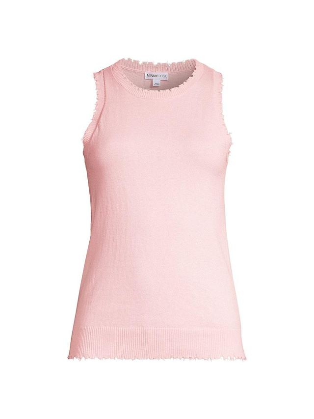 Womens Cotton-Cashmere Frayed Tank Product Image