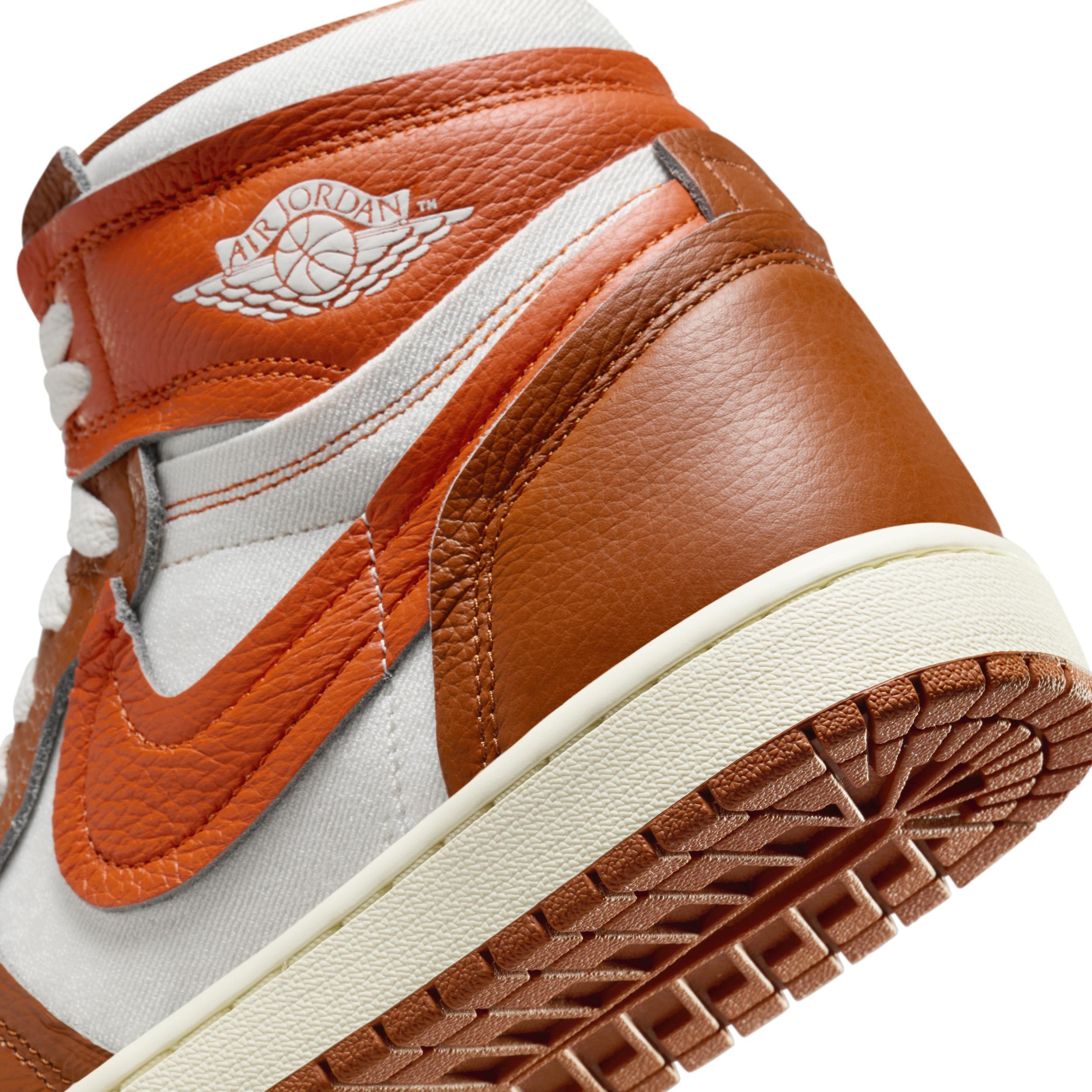 Jordan Womens Jordan Air Jordan 1 MM High - Womens Shoes White/Orange Product Image