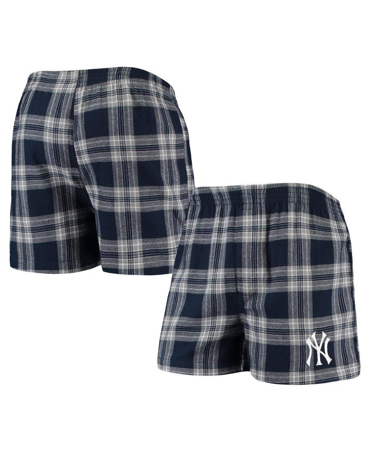 Mens Concepts Sport Navy New York Yankees Takeaway Flannel Boxers - Navy Product Image