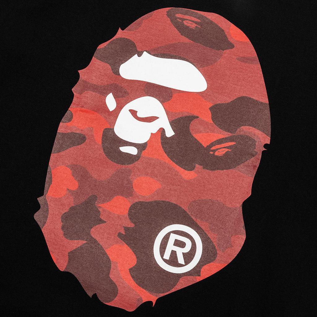 Color Camo Big Ape Head Tee - Black/Red Male Product Image