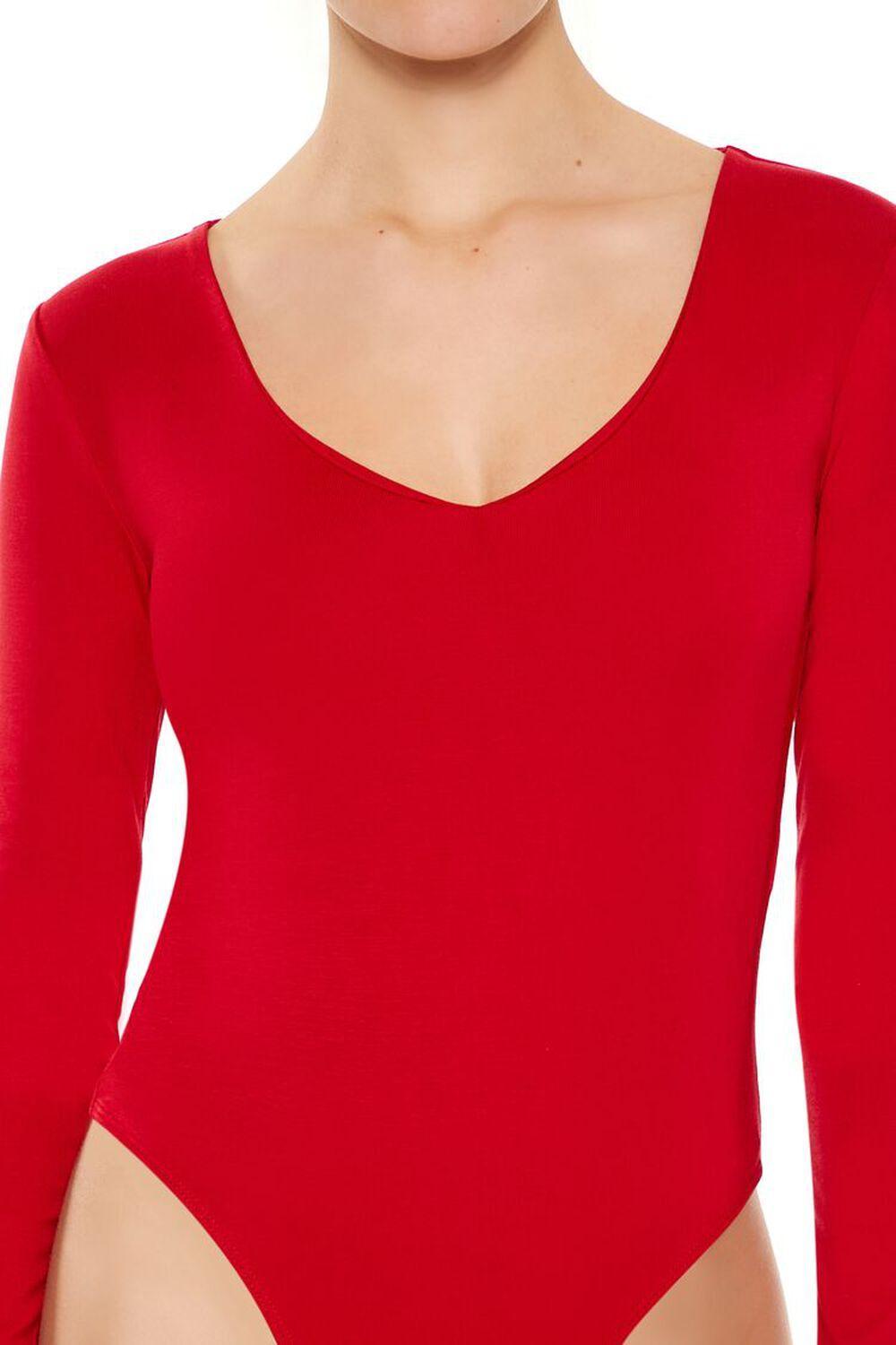 Fitted V-Neck Bodysuit | Forever 21 Product Image