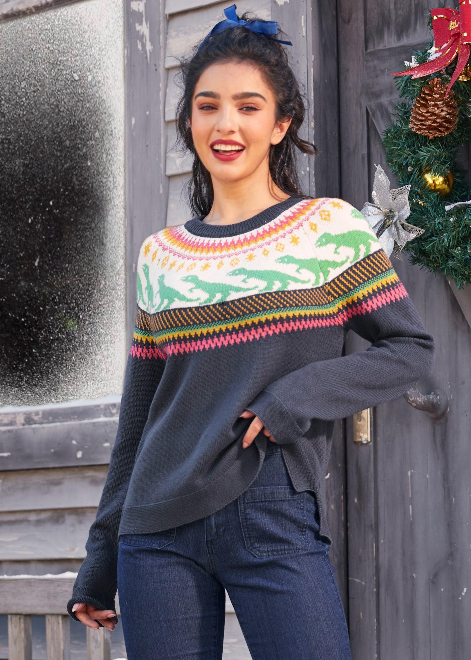 Retro Charm Raglan Sweater Product Image