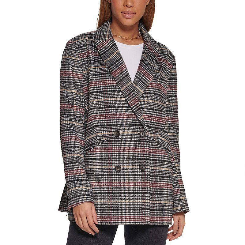 Levi's(r) Double Breasted Blazer Jacket (Plum Houndstooth) Women's Clothing Product Image