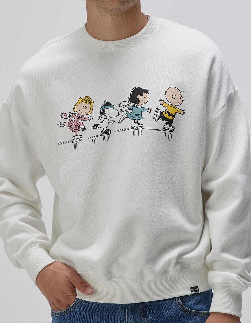 RSQ x Peanuts Squad Skating Mens Oversized Crewneck Sweatshirt Product Image