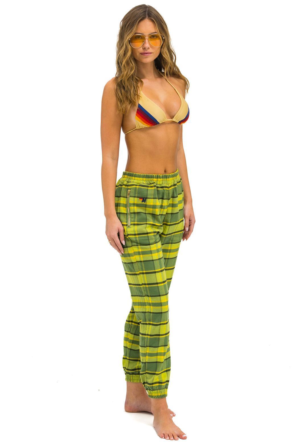 PLAID LODGE PANT - AVOCADO PLAID Female Product Image