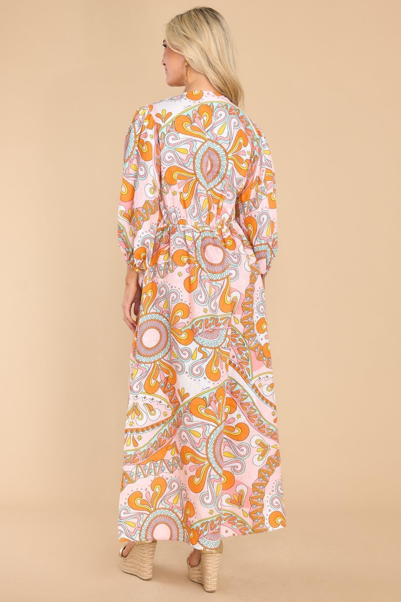 Eva Linen Havana Aquarelle Long Dress Print Product Image