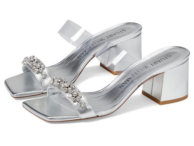 Stuart Weitzman Crystal Fleur 60 Slide Clear) Women's Shoes Product Image