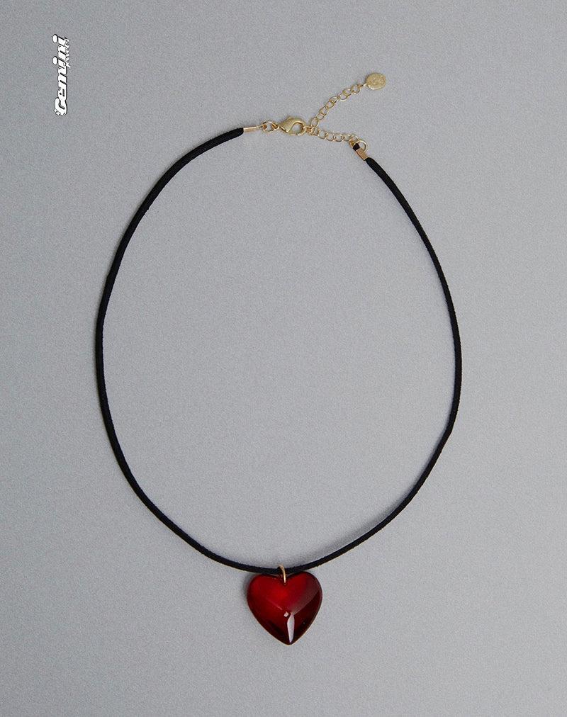 Mimi Glass Heart Necklace by Gemini Jewels Female Product Image