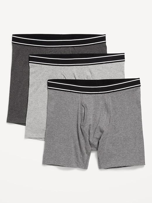 Printed Built-In Flex Boxer-Brief Underwear 3-Pack -- 6.25-inch inseam Product Image