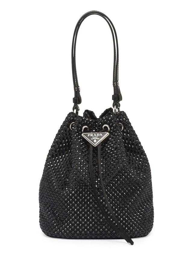 Womens Satin Mini-Bag with Crystals Product Image