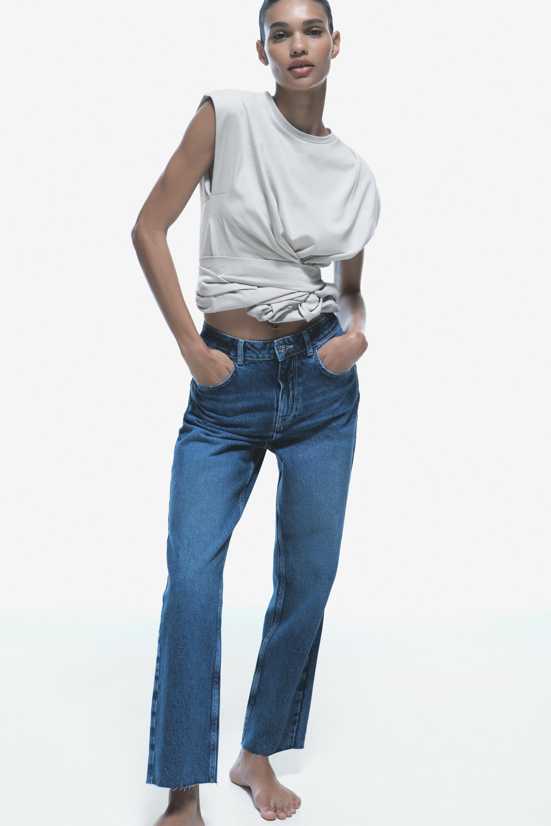 Z1975 DENIM STRAIGHT CUT JEANS WITH A HIGH WAIST Product Image