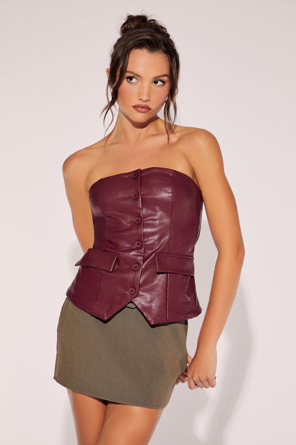 Faux Leather Tube Top | Forever 21 Product Image