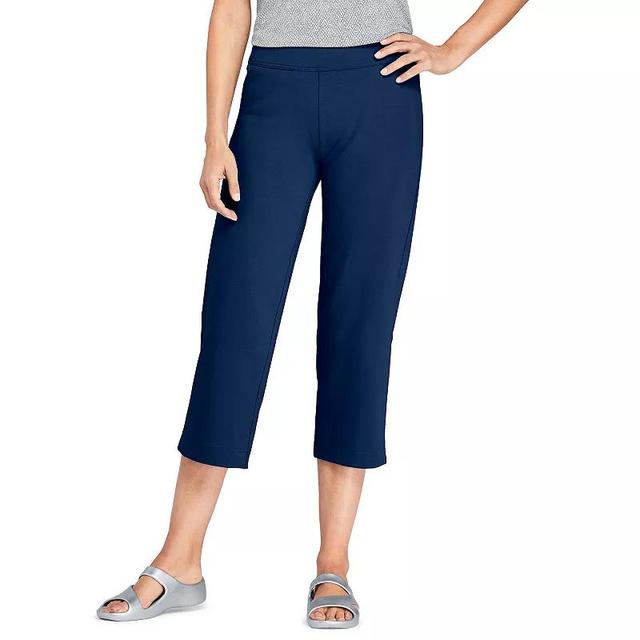 Womens Lands End Starfish Straight-Leg Pull-On Crop Pants Deep Blue Product Image