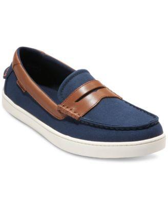 Cole Haan Nantucket Mens Penny Loafers Blue Blazer British Product Image