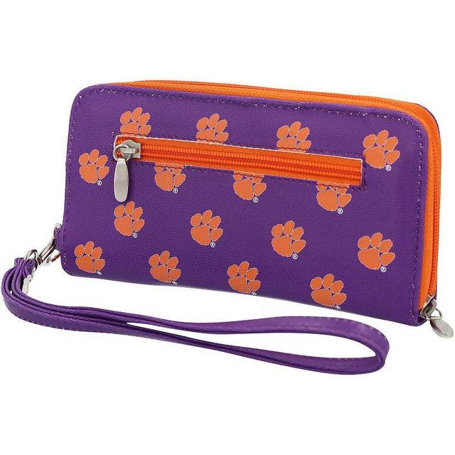 Womens Clemson Tigers Zip-Around Wristlet Wallet Product Image