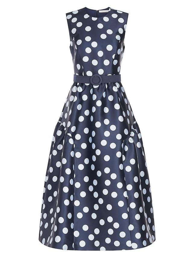 Womens Tinslee Polka-Dot Midi-Dress Product Image