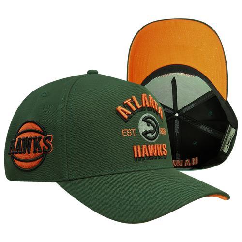 Pro Standard Mens Hawks Pinch Front Snapback - Orange/Olive Product Image