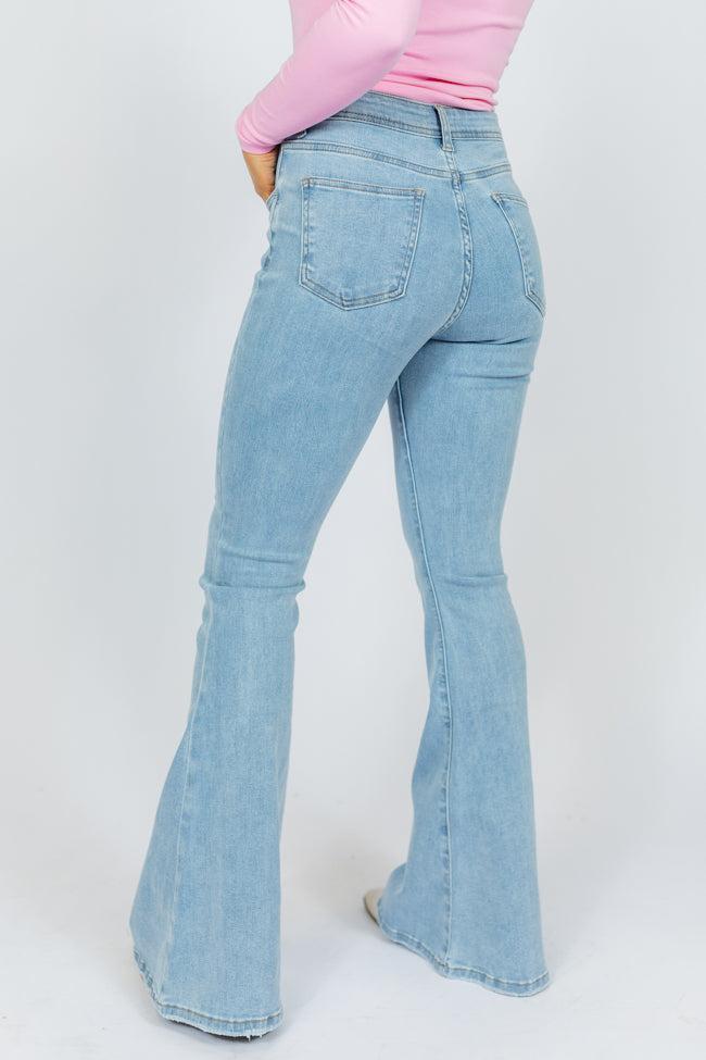 Maren Light Wash Stretchy Flare Jeans Product Image