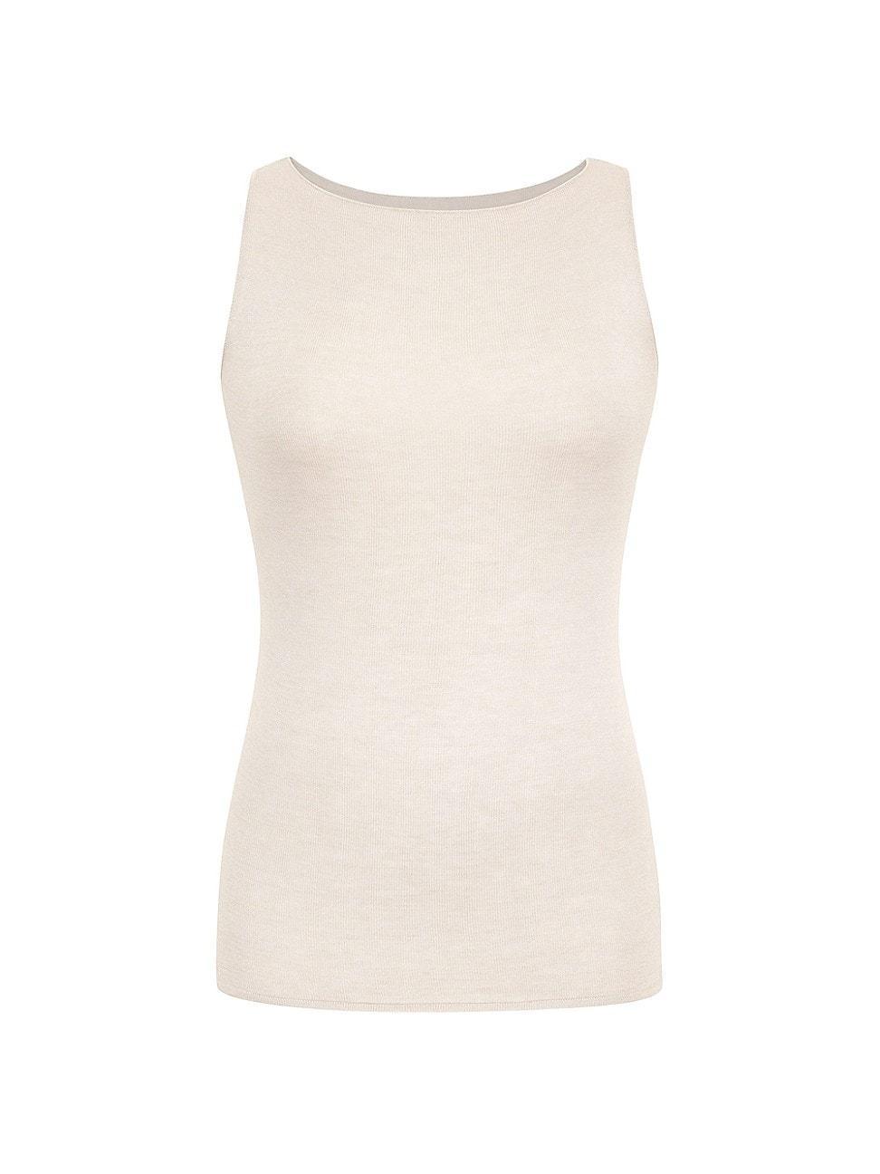 Womens Tank Top Cream Product Image