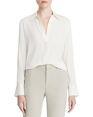 Vince Silk Stretch V Neck Top Product Image