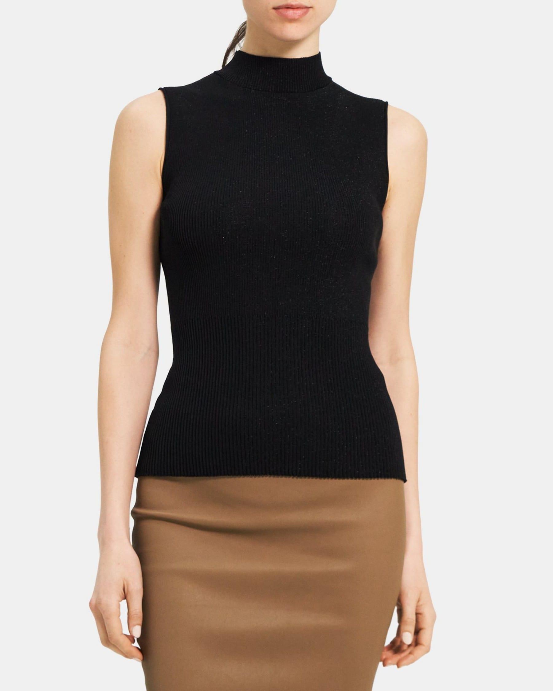 Ribbed Tank Top in Crepe Knit product image