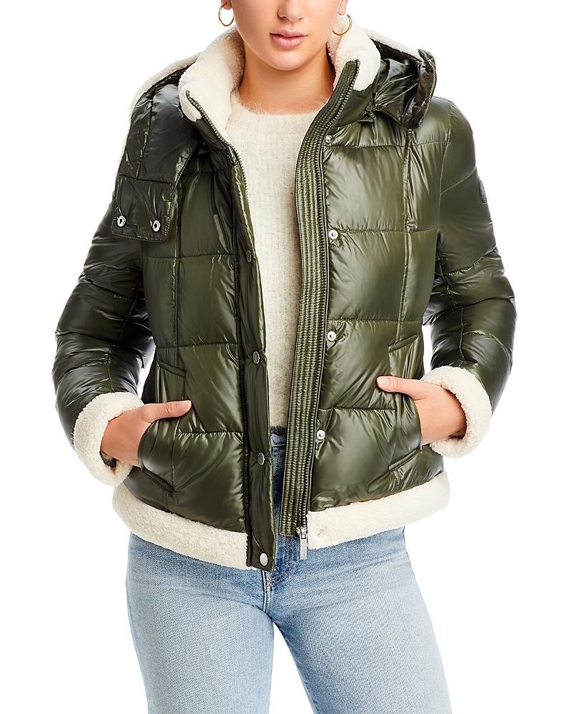 French Connection Faux Leather Puffer Jacket Product Image