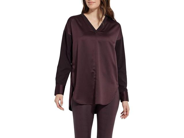 Lysse Token Satin Pullover Top (Whiskey) Women's Clothing Product Image