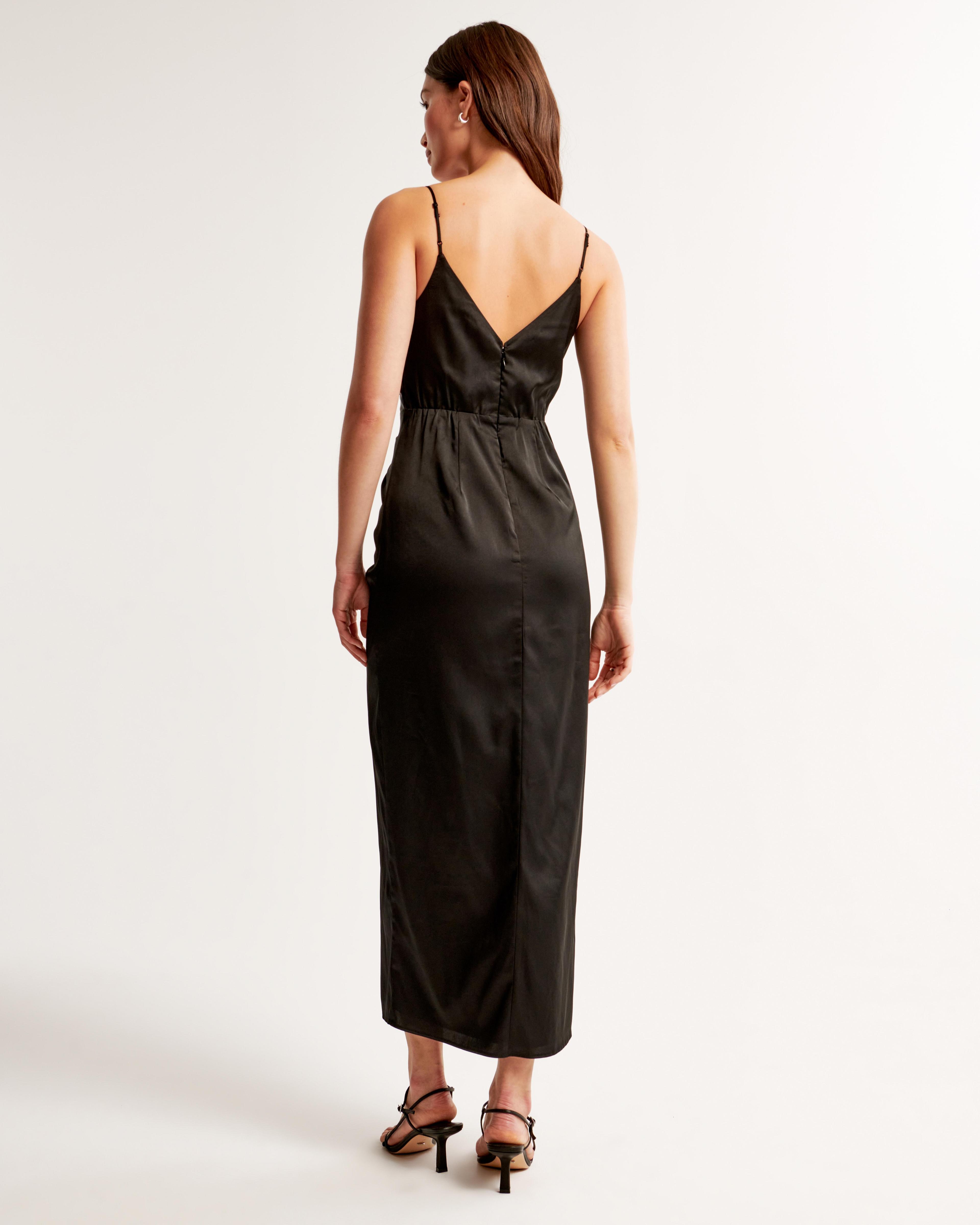 Draped Twist-Front Maxi Dress Product Image