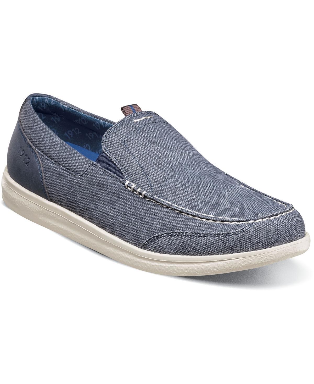 Nunn Bush Brewski Canvas Moccasin Toe Venetian Slip-On (Gunmetal) Men's Shoes Product Image