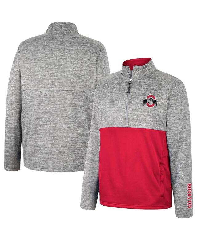 Mens Colosseum Gray Utah Utes John Half-Zip Jacket Product Image