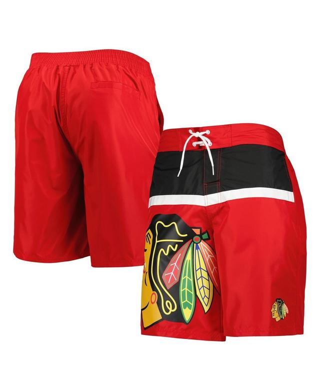 Mens Starter Chicago Blackhawks Sea Wind Swim Trunks Product Image