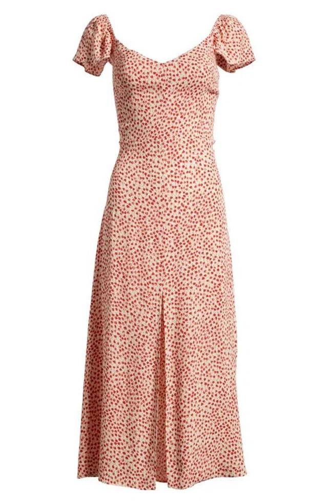 Baxley Floral Print Flutter Sleeve Midi Dress In Alma Product Image