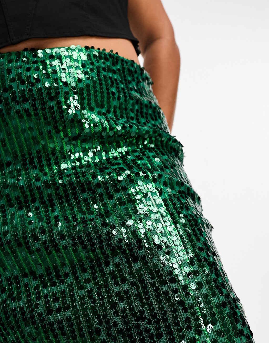 Extro & Vert Plus sequin maxi skirt Product Image