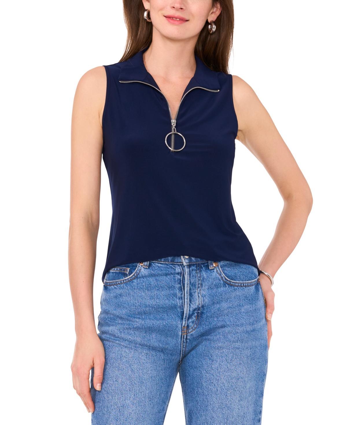 Sam & Jess Womens Sleeveless O-Zip Top Product Image