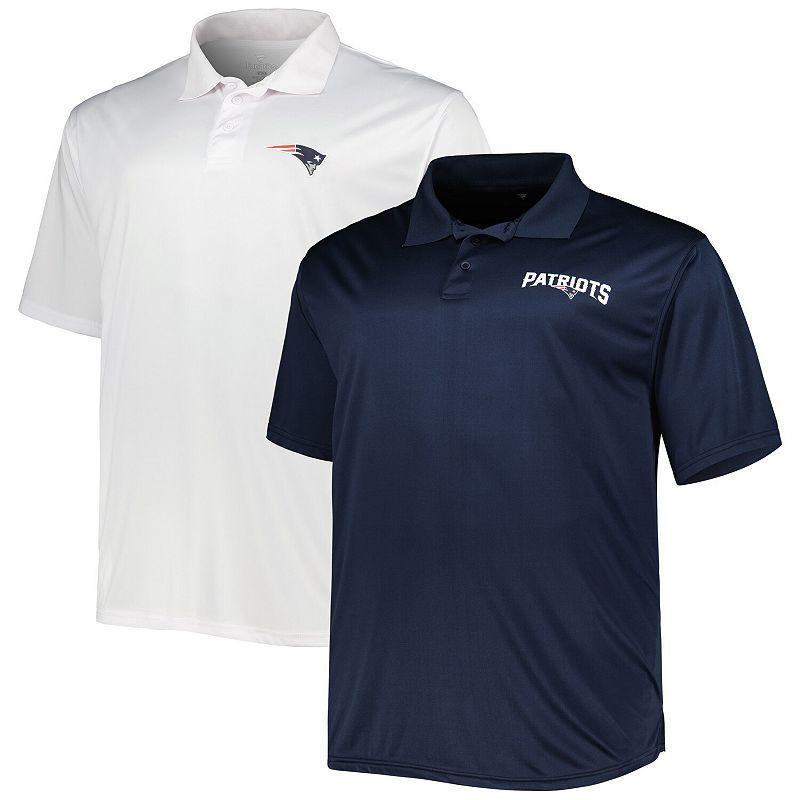 Mens Fanatics Branded Navy/White New England Patriots Solid Two-Pack Polo Set Product Image