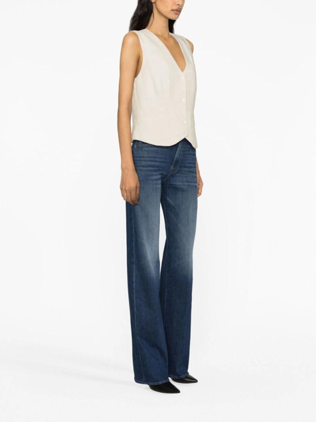 High-waist Wide-leg Jeans In Blue Product Image