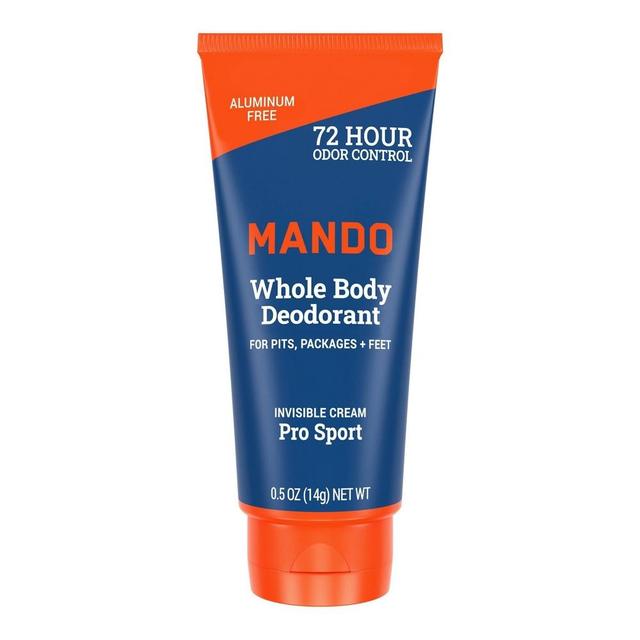 Mando Whole Body Deodorant - Men's Aluminum-Free Invisible Cream Deodorant - Pro Sport - Trial Size - 0.5oz Product Image