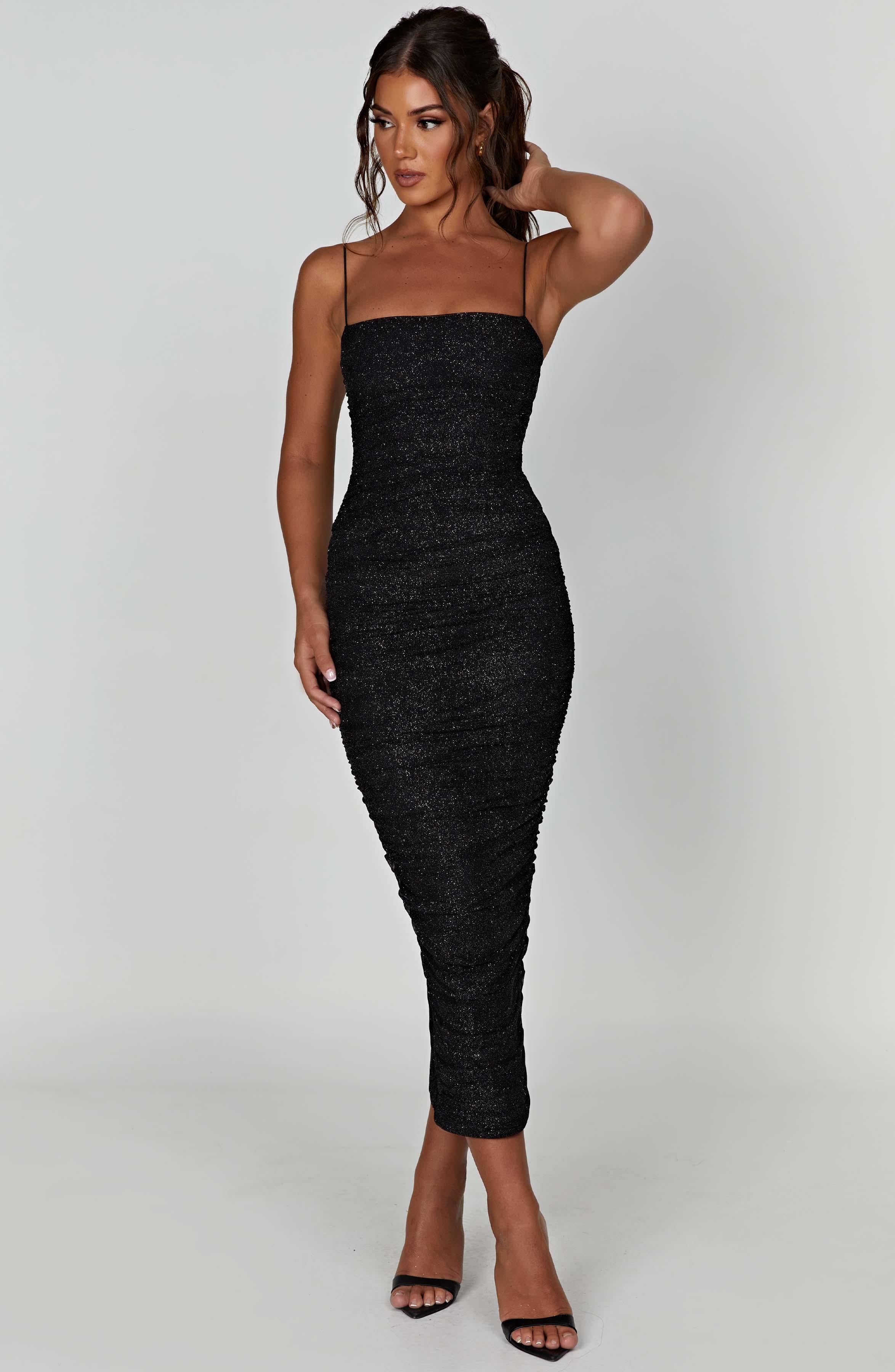 Gracie Maxi Dress - Black Sparkle Product Image