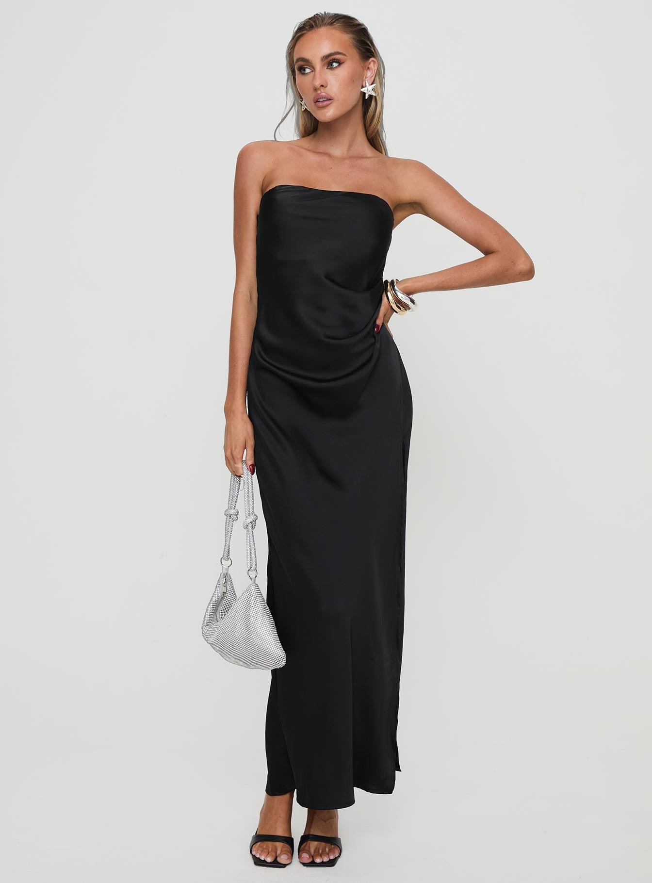 Marlisa Strapless Maxi Dress Black Product Image