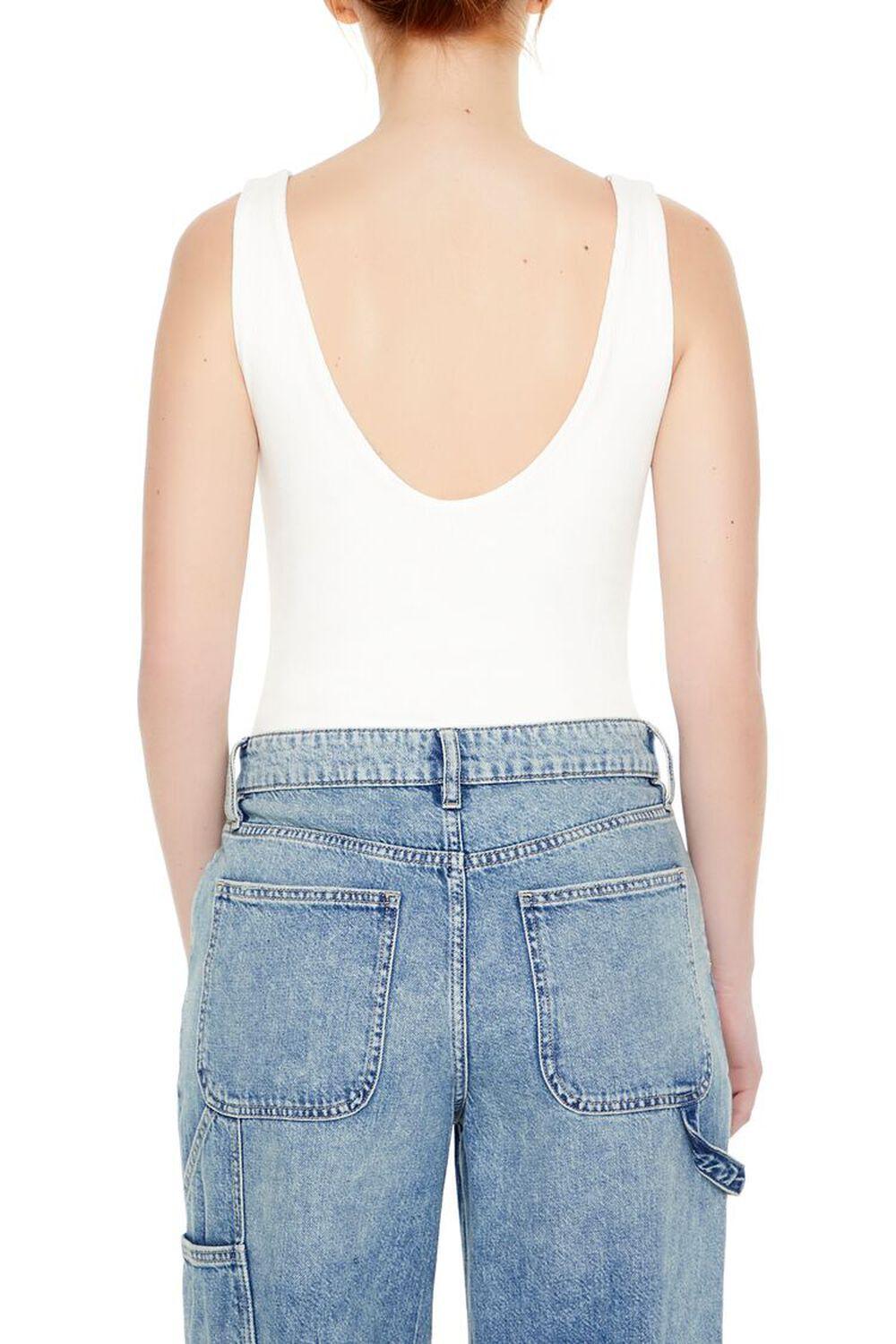 Textured V-Back Tank Bodysuit | Forever 21 Product Image