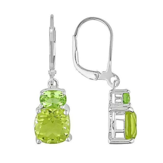 Stella Grace Sterling Silver Peridot and Lemon Quartz Drop Earrings, Womens, Green Product Image