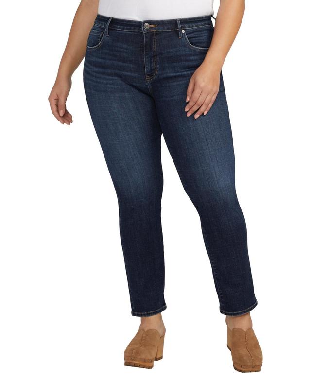 Jag Plus Size Cassie Mid Rise Slim Straight Leg Jeans Product Image