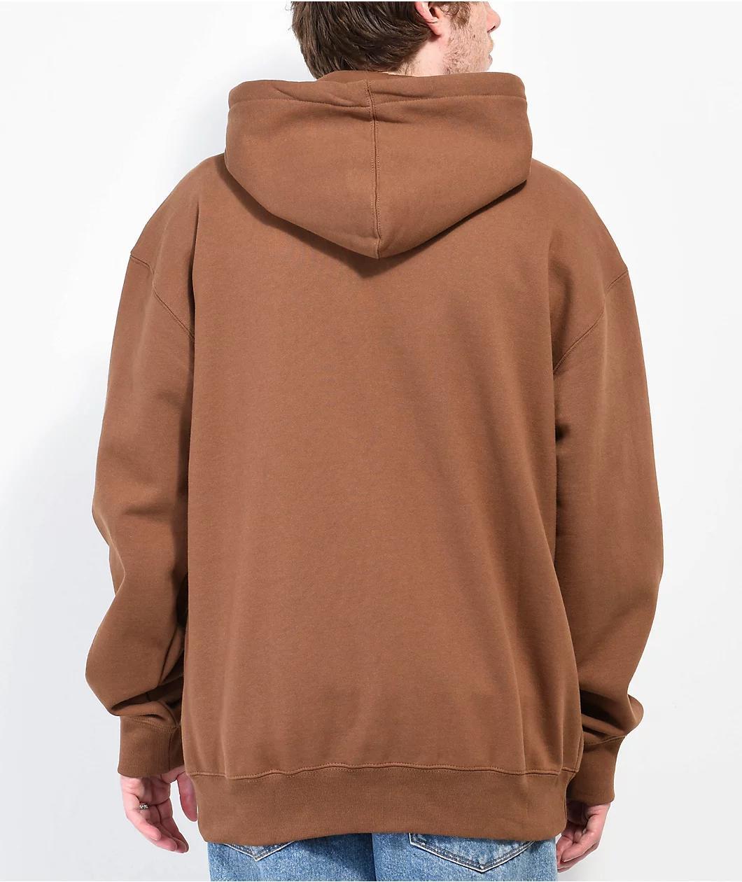 Empyre Sidebar Brown Zip Hoodie Product Image