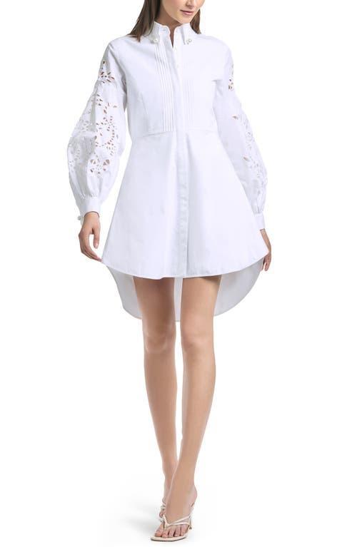 Womens Tate Eyelet-Embroidered Cotton Shirtdress Product Image