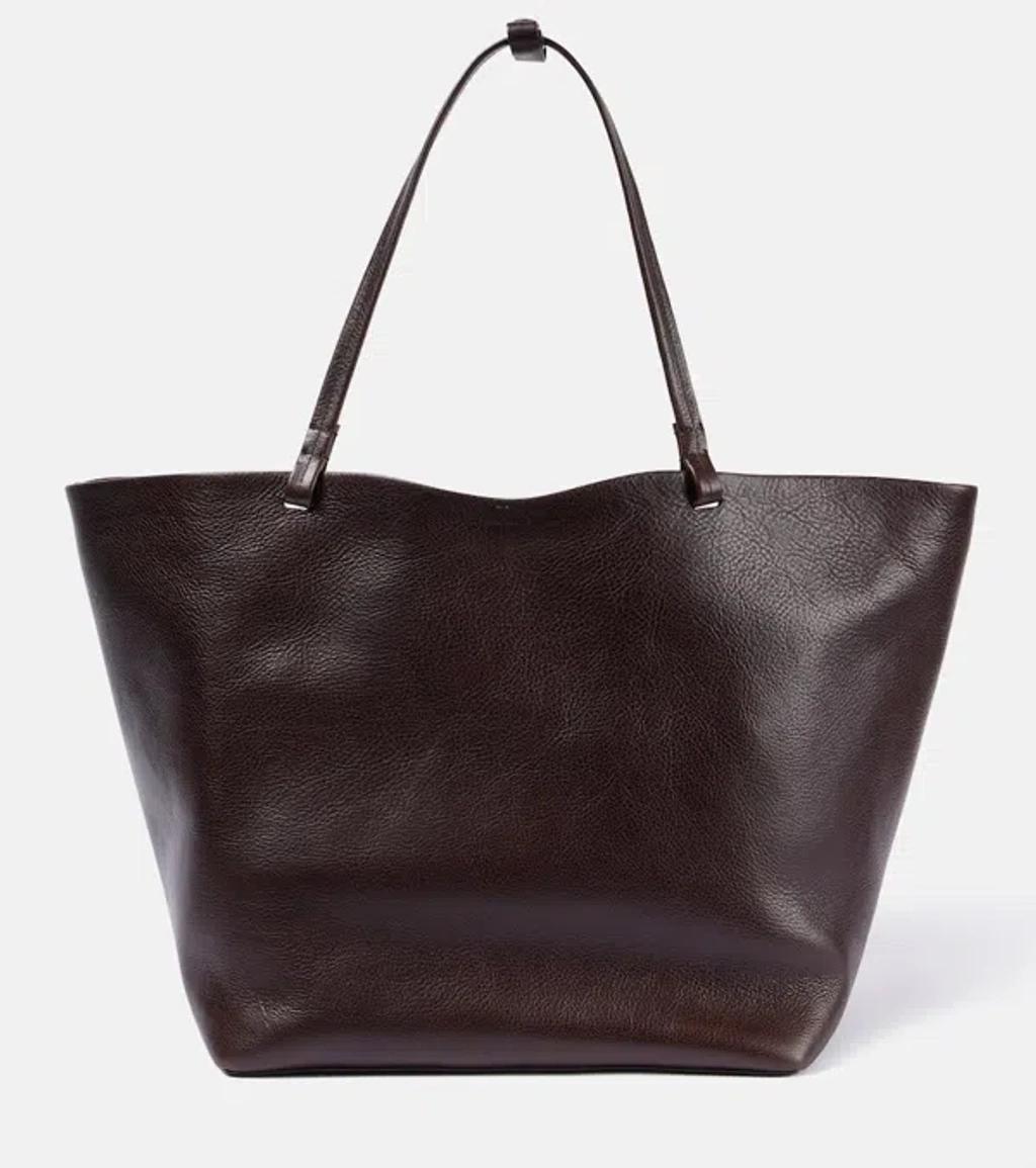 THE ROW Park Xl Leather Tote Bag In Brown Product Image