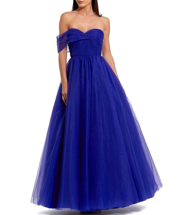 Mac Duggal Off the Shoulder Bustier Ball Gown Product Image