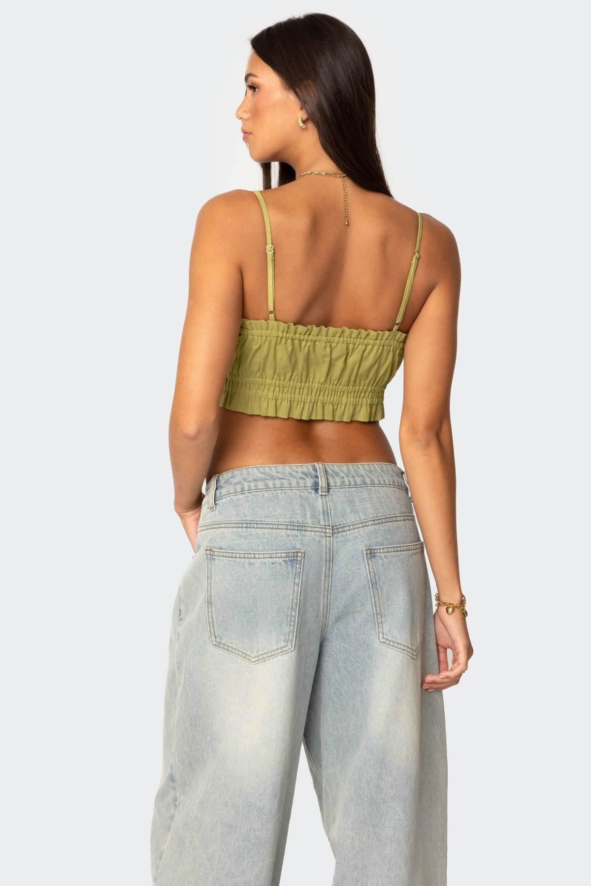 Alda Cropped Button Front Top Product Image