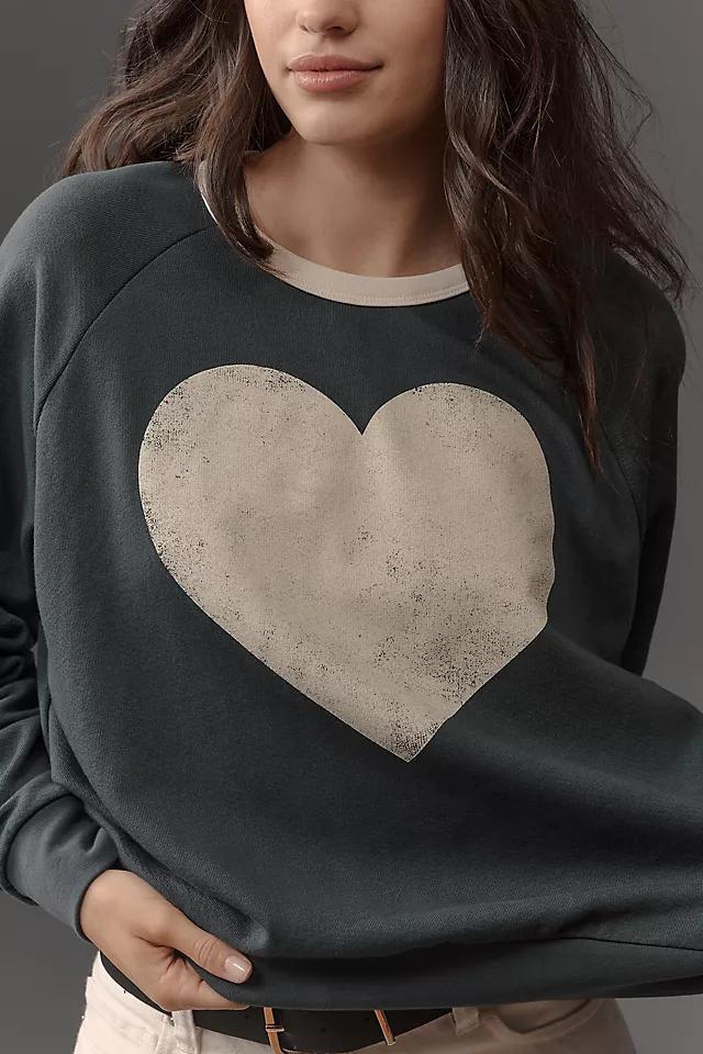 Letluv Heart Ringer Graphic Sweatshirt Product Image