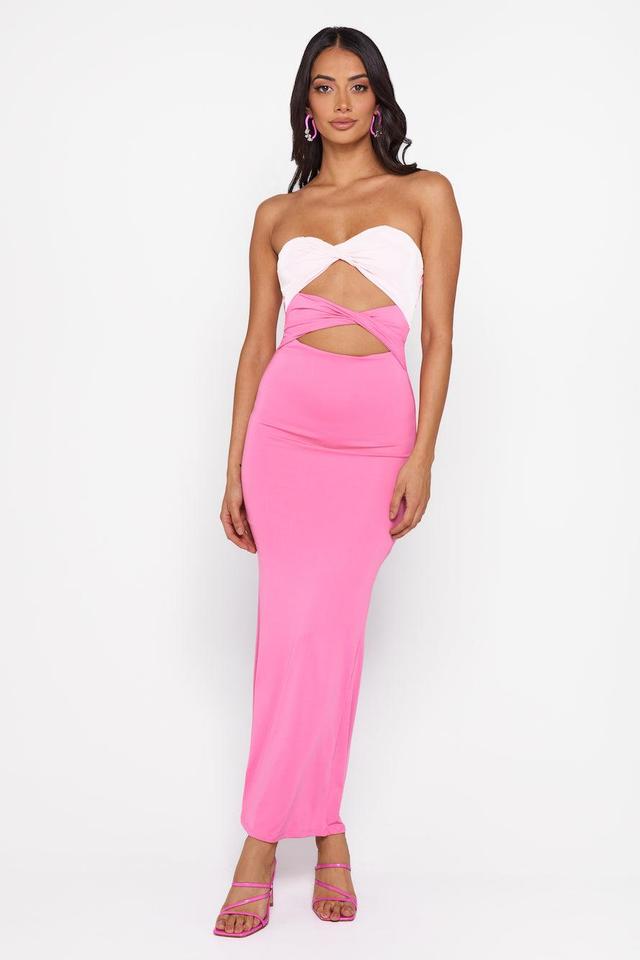 Pursuing Vibrance Midi Dress Pink Product Image